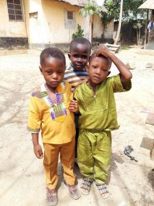 Pre-school boys wearing traditional clothes on Friday- a day to 'dress up', in some schools