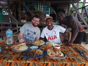 Delicious meal at the beach
