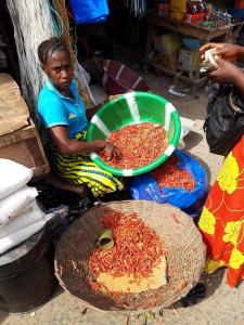 Market- dried chillies