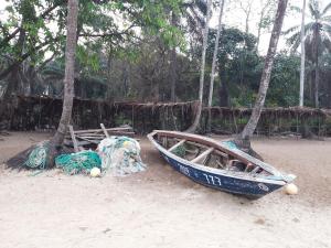 Fishing boat with nets