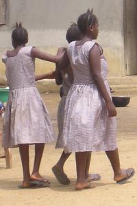 Girls at blind school