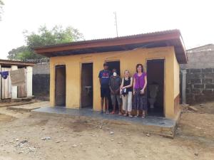 Paul school - Newly built toilet block, built with support of Rotary and some OWL schools. Old block to the left.