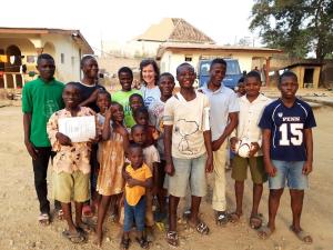Paul school - Some pupils holding braille books