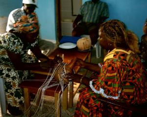 Making a gourd rattle