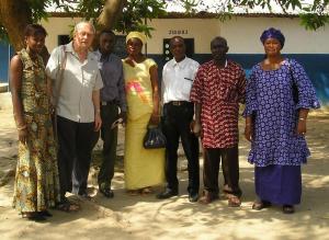 School staff with visitor