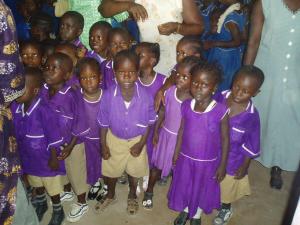 Young children in uniform