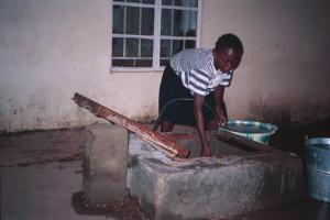 Drawing water from well