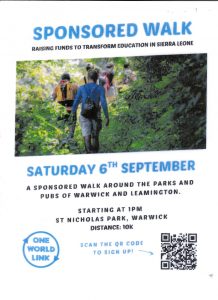 Sponsored walk flyer